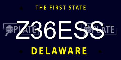 Z36ESS Delaware License Plate