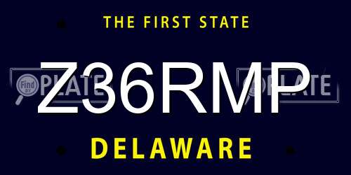 Z36RMP Delaware License Plate