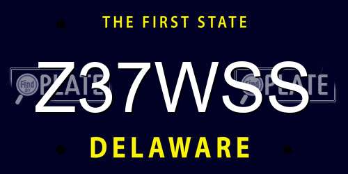 Z37WSS Delaware License Plate