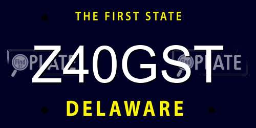 Z40GST Delaware License Plate
