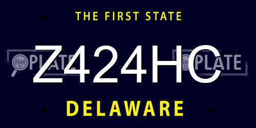 Z424HC Delaware License Plate