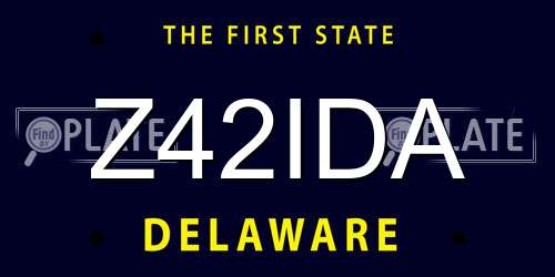 Z42IDA Delaware License Plate