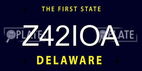 Z42IOA Delaware License Plate
