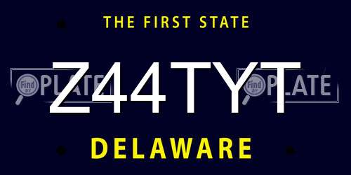 Z44TYT Delaware License Plate