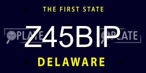 Z45BIP Delaware License Plate