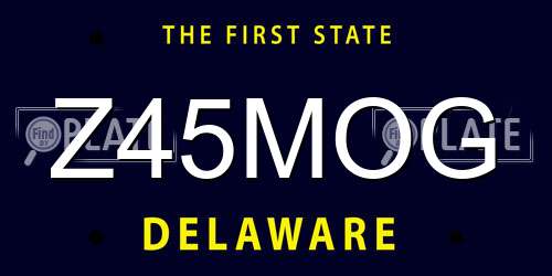Z45MOG Delaware License Plate