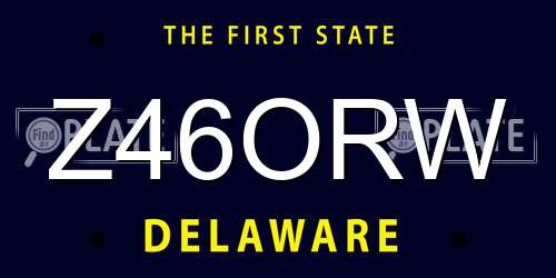 Z46ORW Delaware License Plate