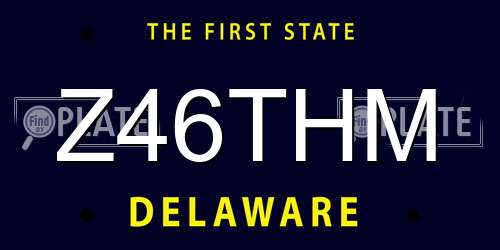 Z46THM Delaware License Plate