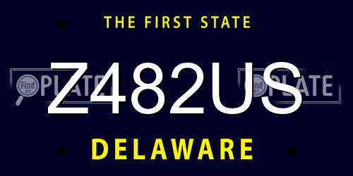 Z482US Delaware License Plate