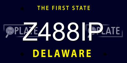 Z488IP Delaware License Plate