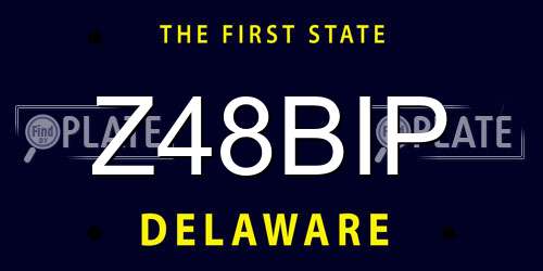 Z48BIP Delaware License Plate