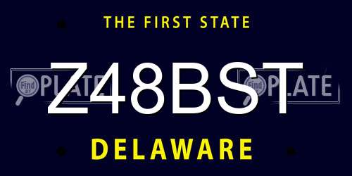 Z48BST Delaware License Plate