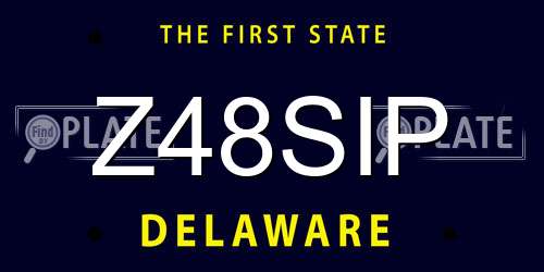 Z48SIP Delaware License Plate