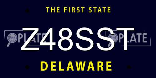 Z48SST Delaware License Plate