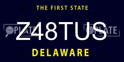 Z48TUS Delaware License Plate