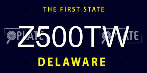 Z500TW Delaware License Plate
