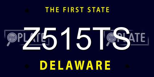 Z515TS Delaware License Plate
