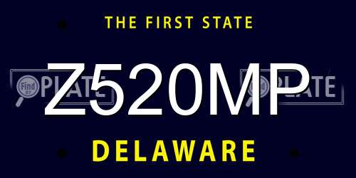 Z520MP Delaware License Plate