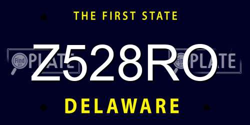 Z528RO Delaware License Plate