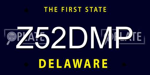 Z52DMP Delaware License Plate