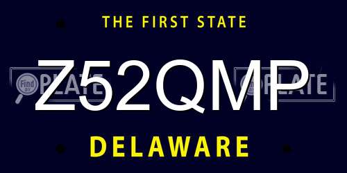 Z52QMP Delaware License Plate