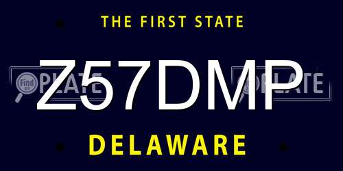Z57DMP Delaware License Plate