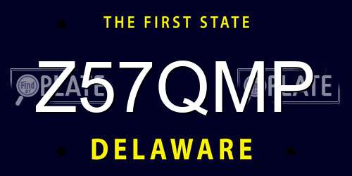Z57QMP Delaware License Plate