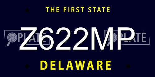 Z622MP Delaware License Plate