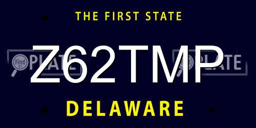 Z62TMP Delaware License Plate