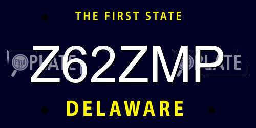 Z62ZMP Delaware License Plate