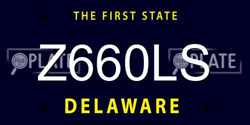 Z660LS Delaware License Plate