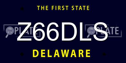 Z66DLS Delaware License Plate