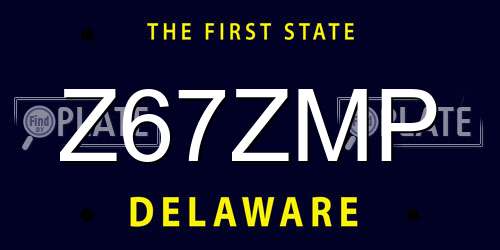 Z67ZMP Delaware License Plate