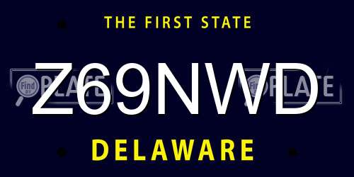 Z69NWD Delaware License Plate
