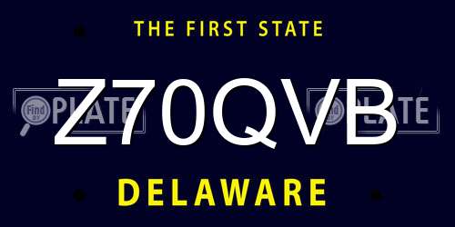 Z70QVB Delaware License Plate