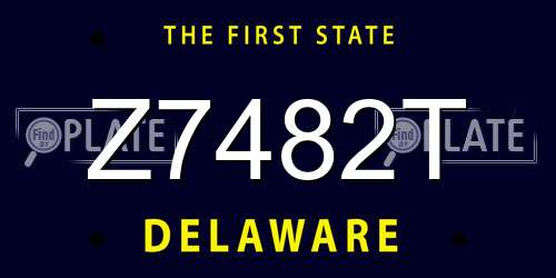 Z7482T Delaware License Plate