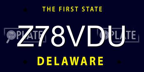 Z78VDU Delaware License Plate