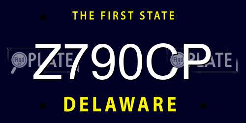Z790CP Delaware License Plate
