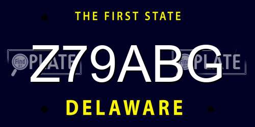 Z79ABG Delaware License Plate