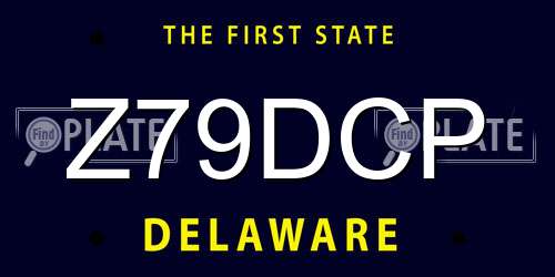 Z79DCP Delaware License Plate