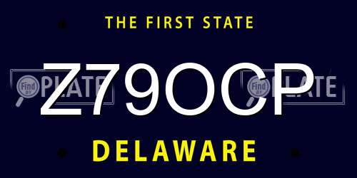 Z79OCP Delaware License Plate