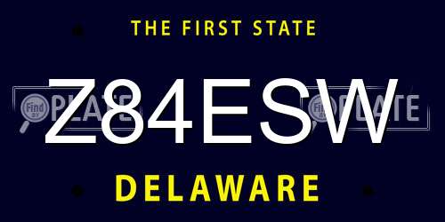 Z84ESW Delaware License Plate