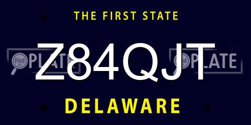 Z84QJT Delaware License Plate