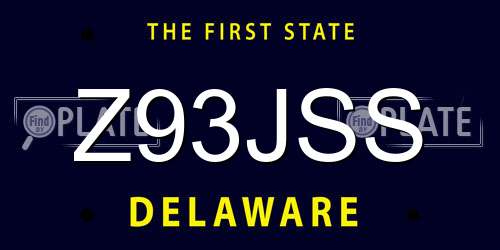 Z93JSS Delaware License Plate
