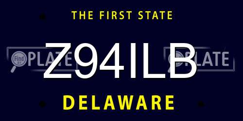 Z94ILB Delaware License Plate