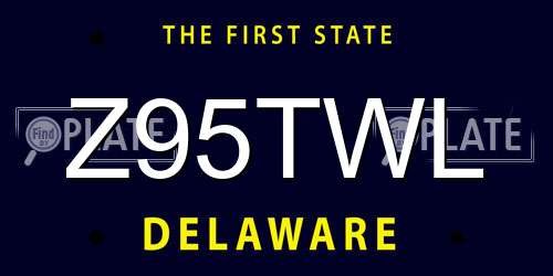 Z95TWL Delaware License Plate