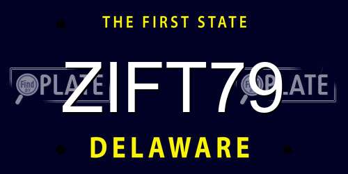 ZIFT79 Delaware License Plate