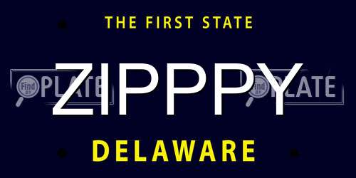 ZIPPPY Delaware License Plate