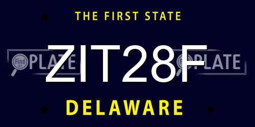 ZIT28F Delaware License Plate