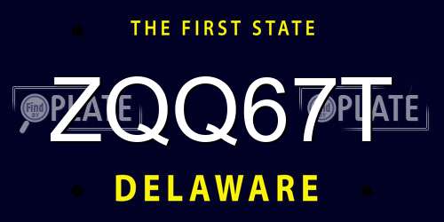 ZQQ67T Delaware License Plate